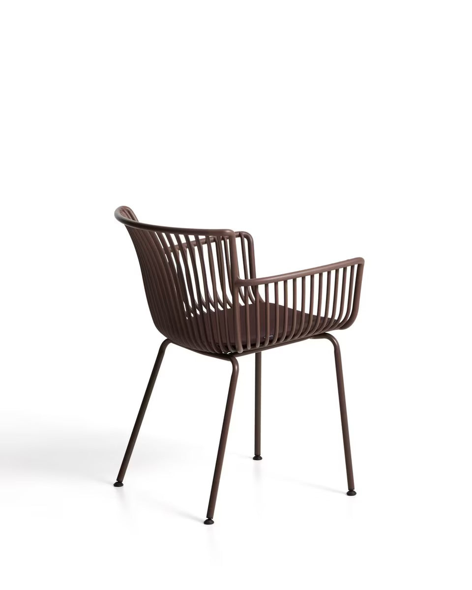 back view chocolate brown alfresco chair 