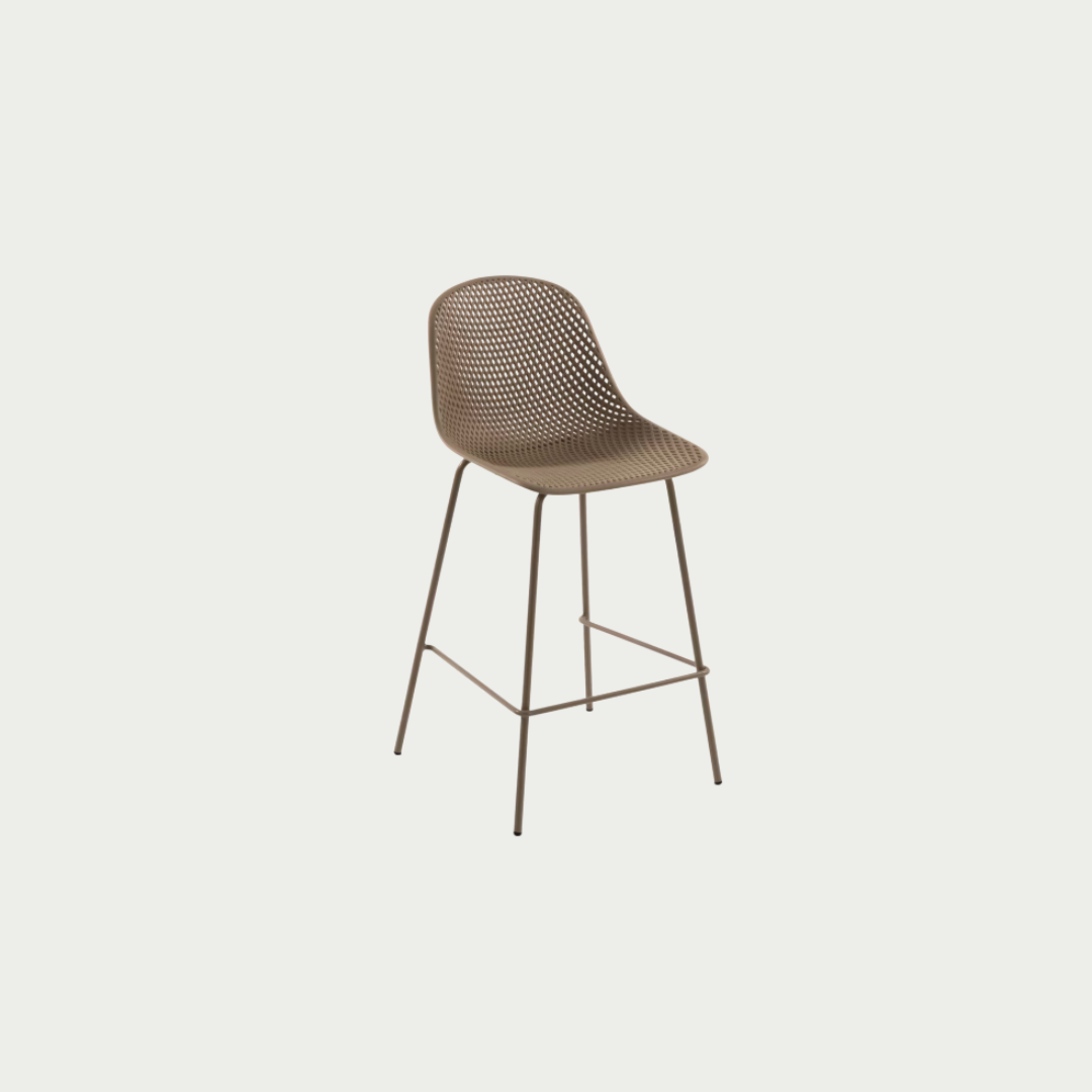 alfresco barstool with back beige