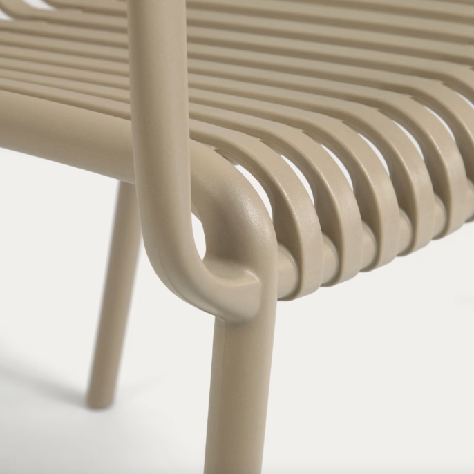 beige colour detail of outdoor dining chair