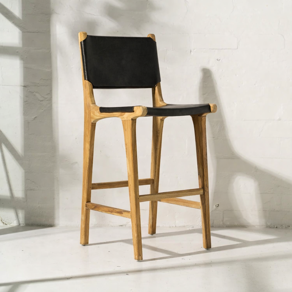 Kelile Leather Bar Stool