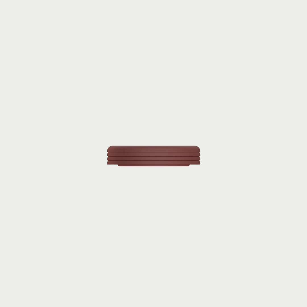 brick colour silicone coasters set of 4