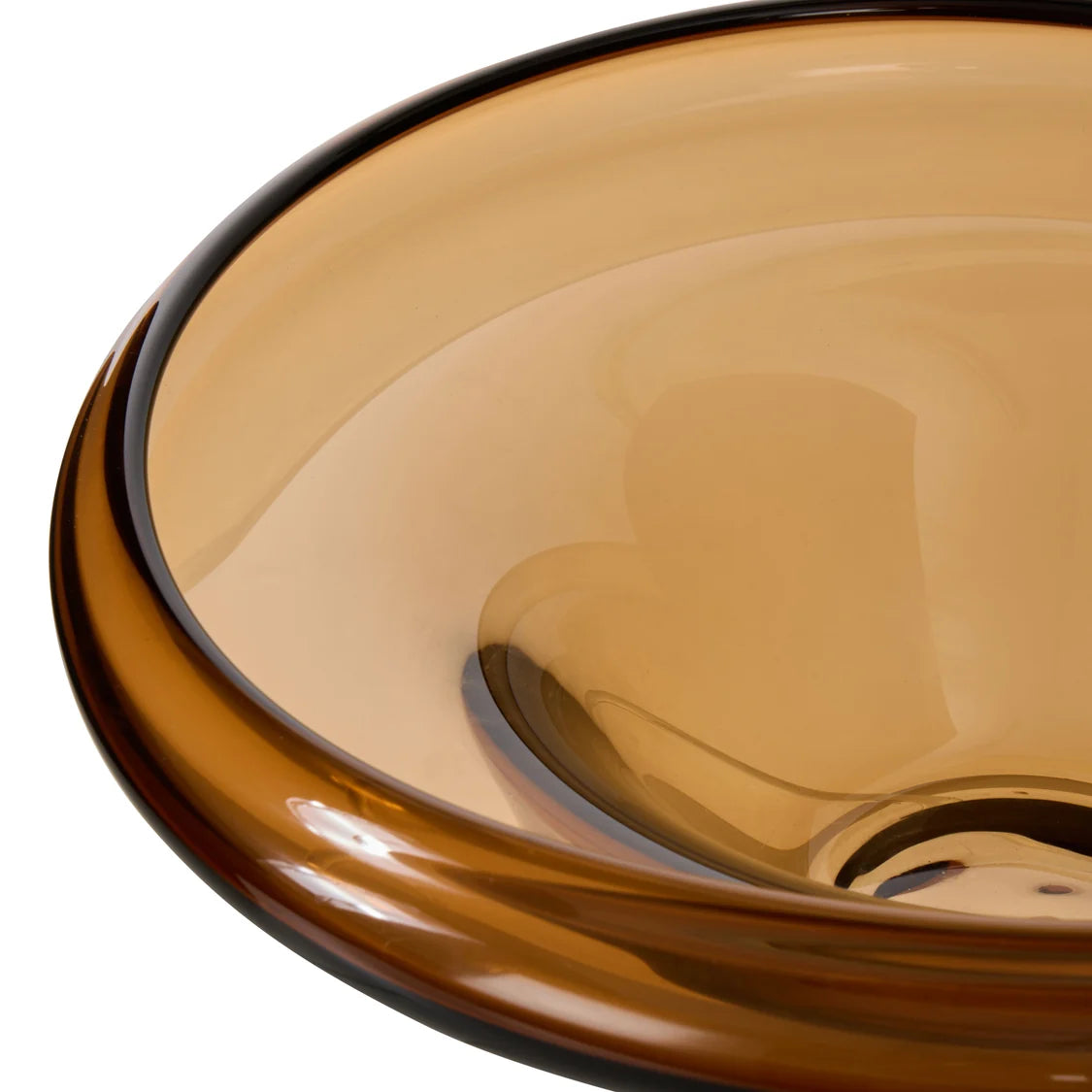 brown glass bowl details