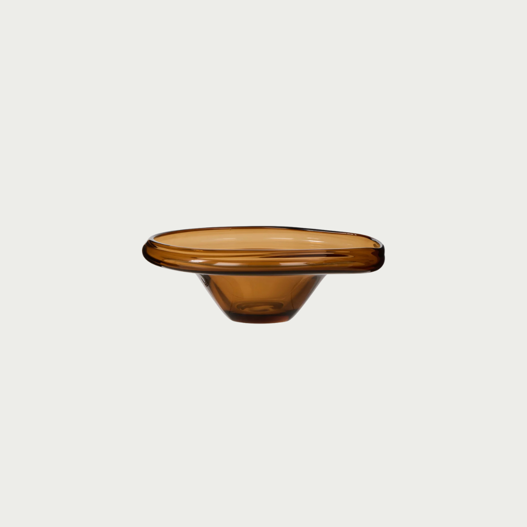 kitchen decor brown glass bowl