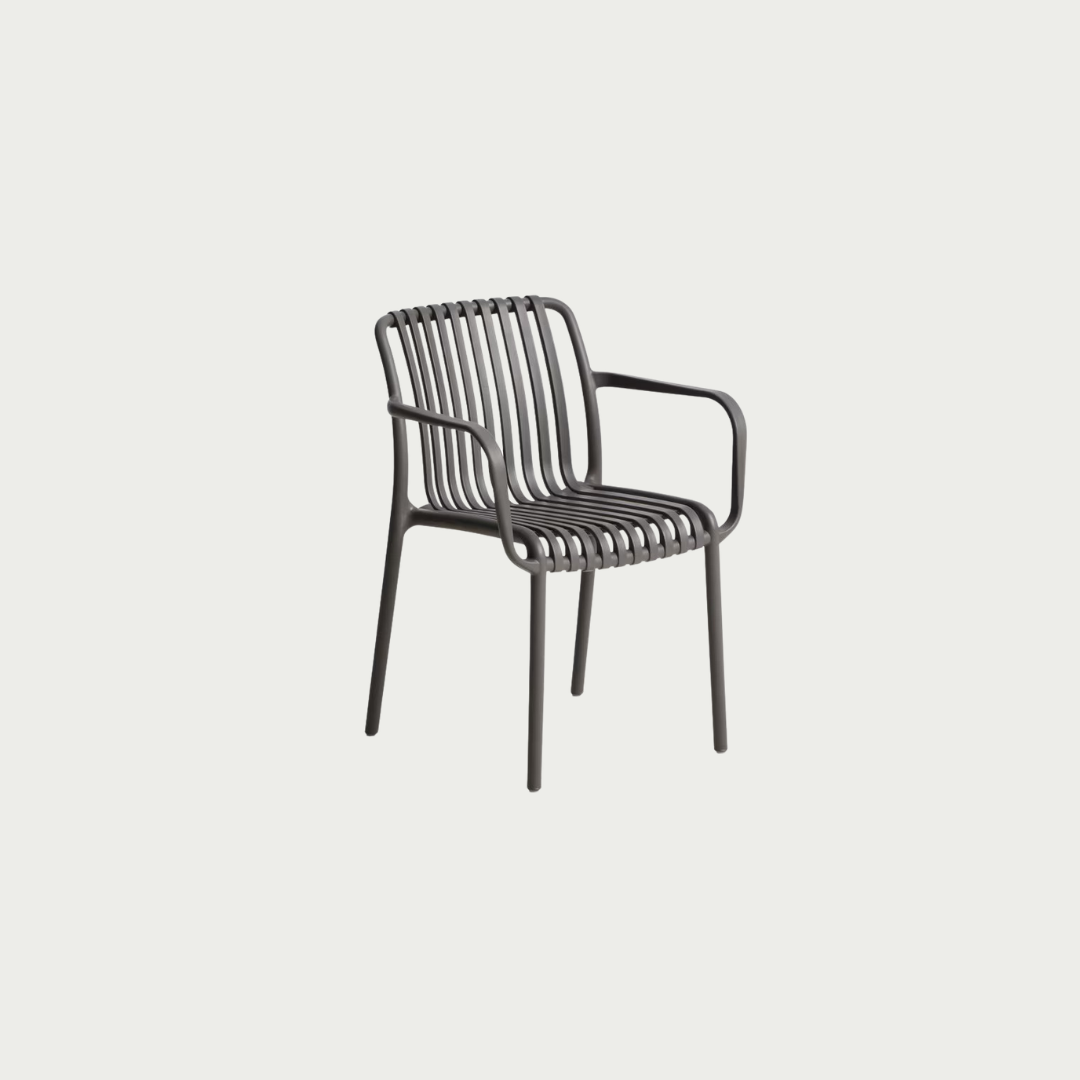 charcoal outdoor dining chair