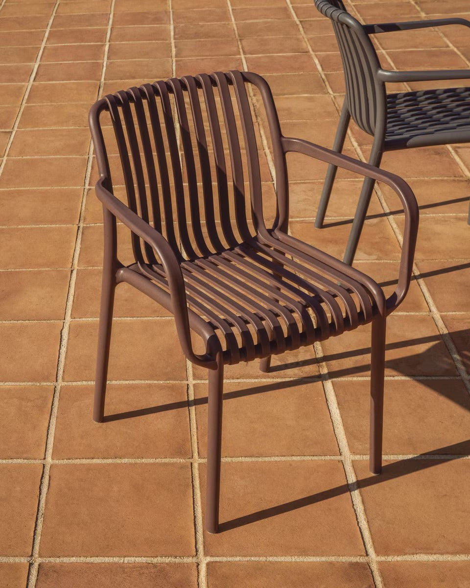chocolate brown outdoor dining chair