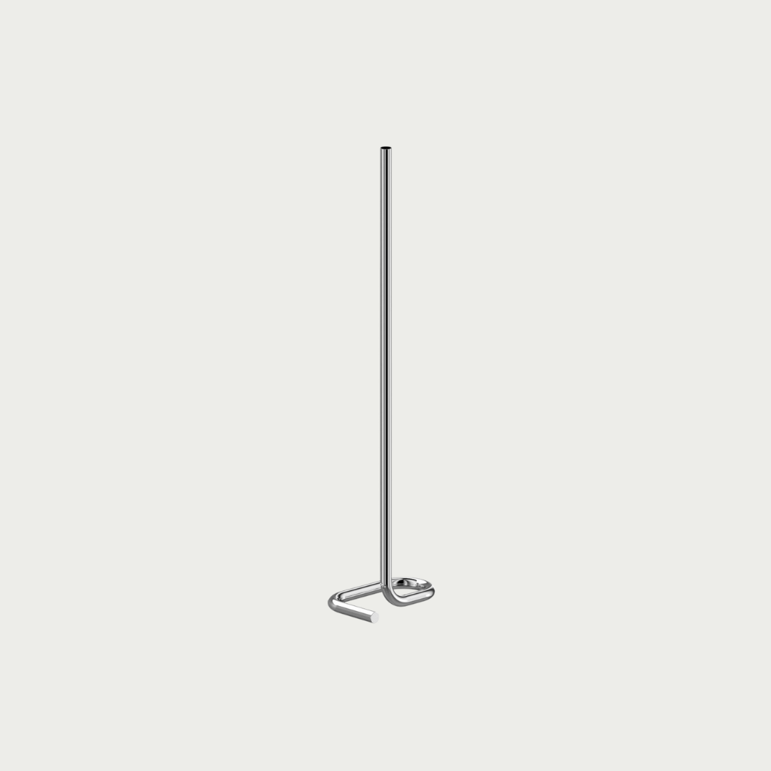 chrome floor standing candle holder