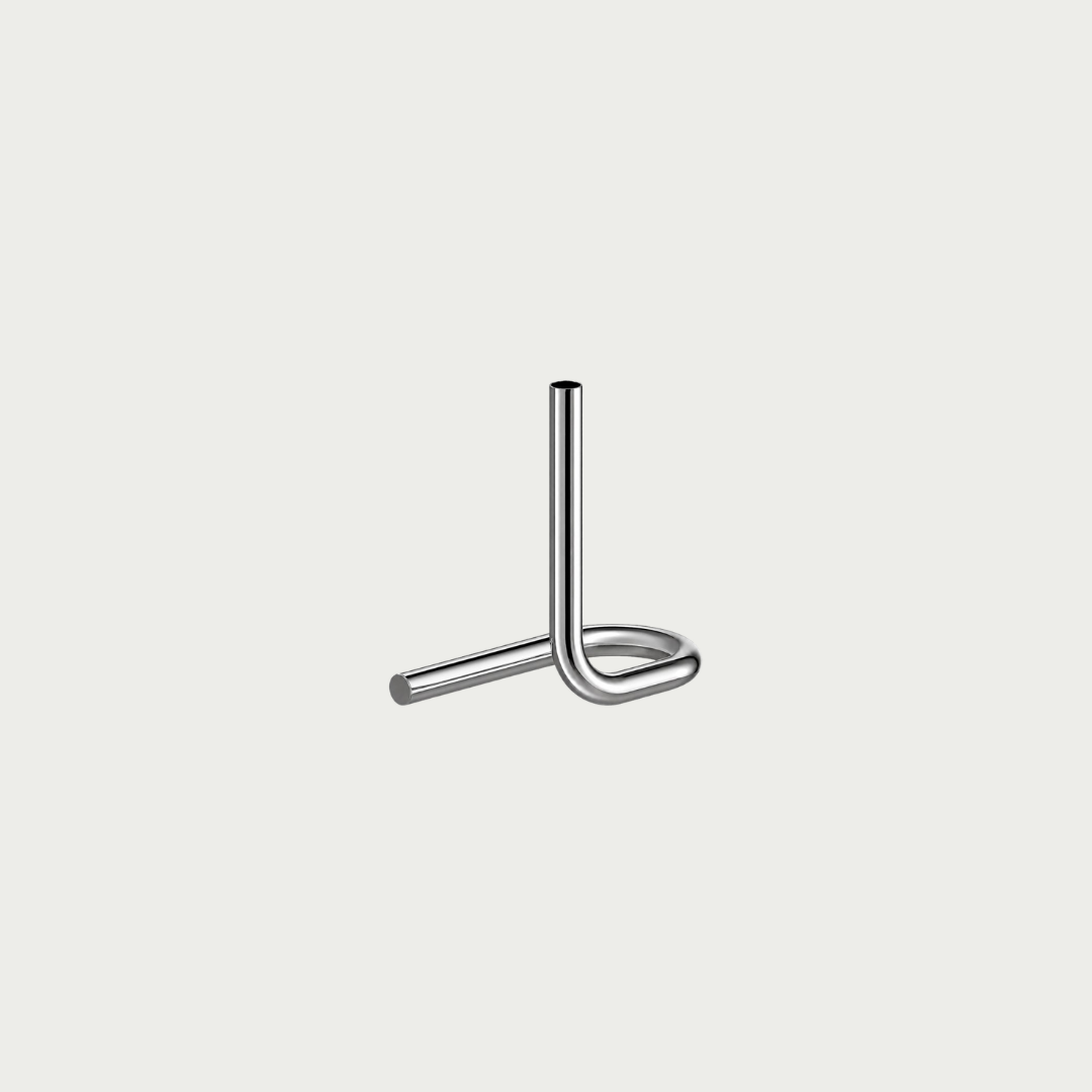 chrome twisted candle holder