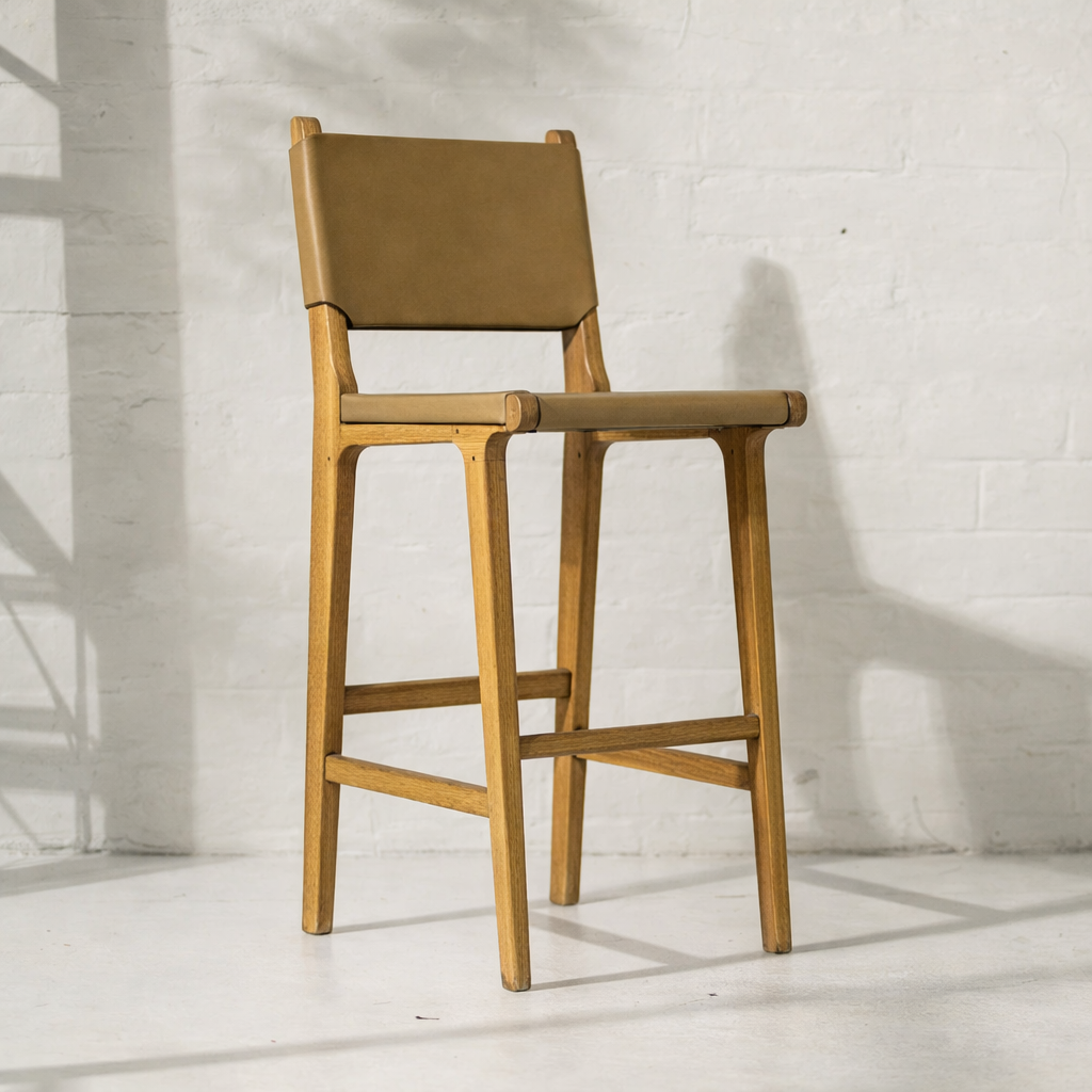 Kelile Leather Bar Stool