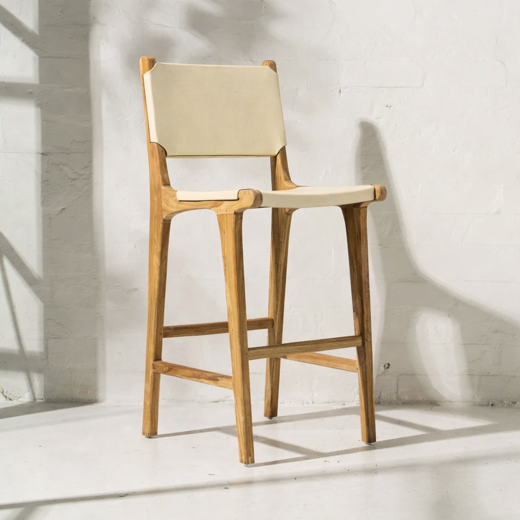 Kelile Leather Bar Stool