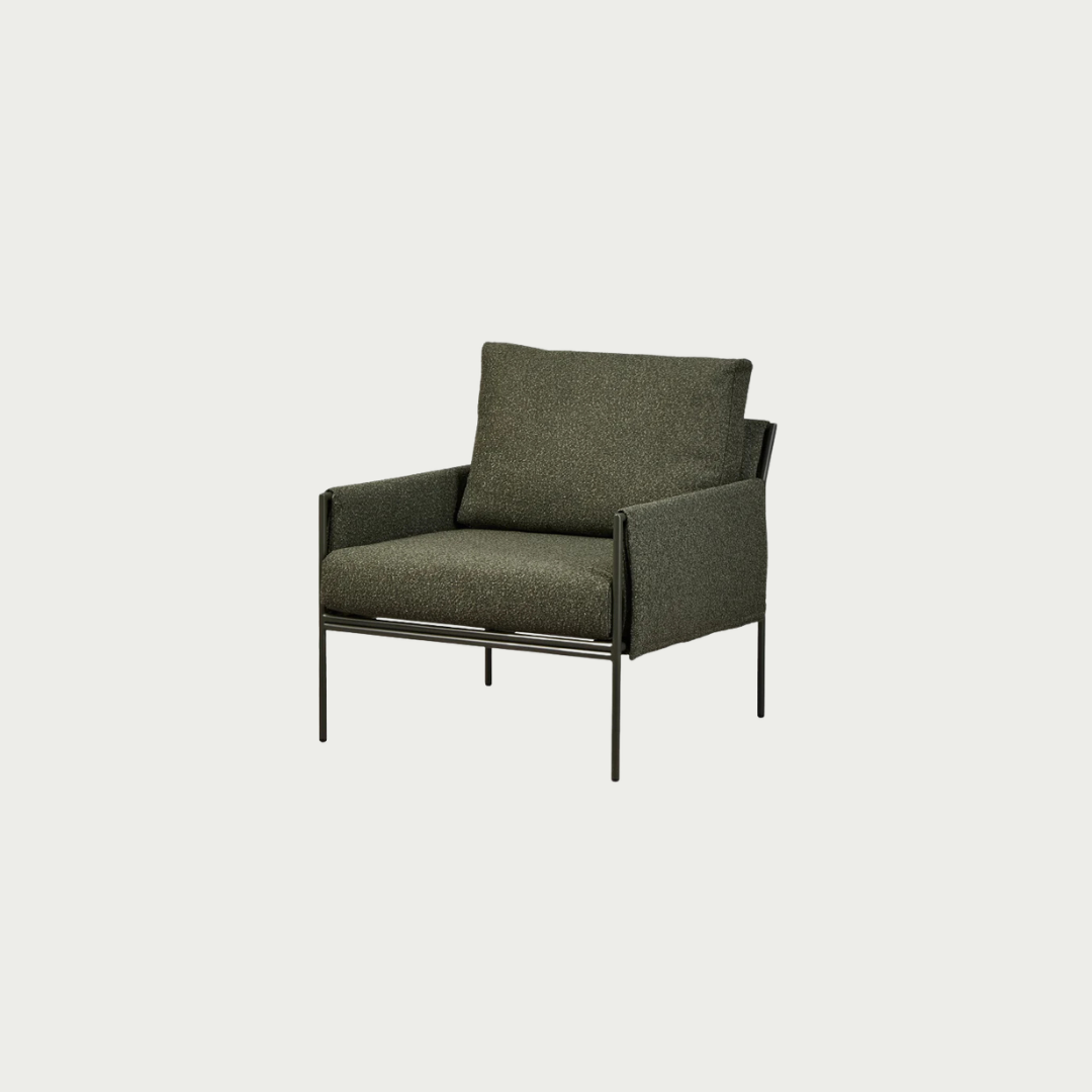 comfortable dark green outdoor armchair for alfresco