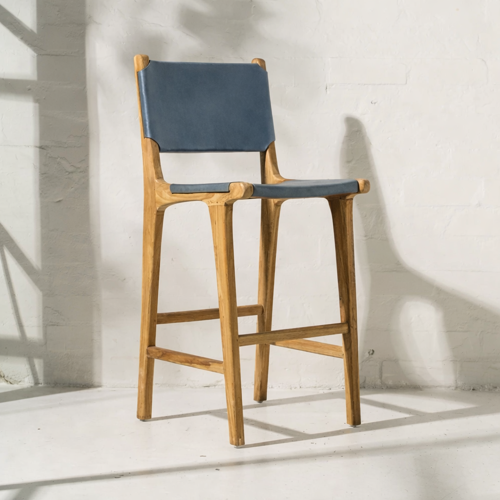 Kelile Leather Bar Stool