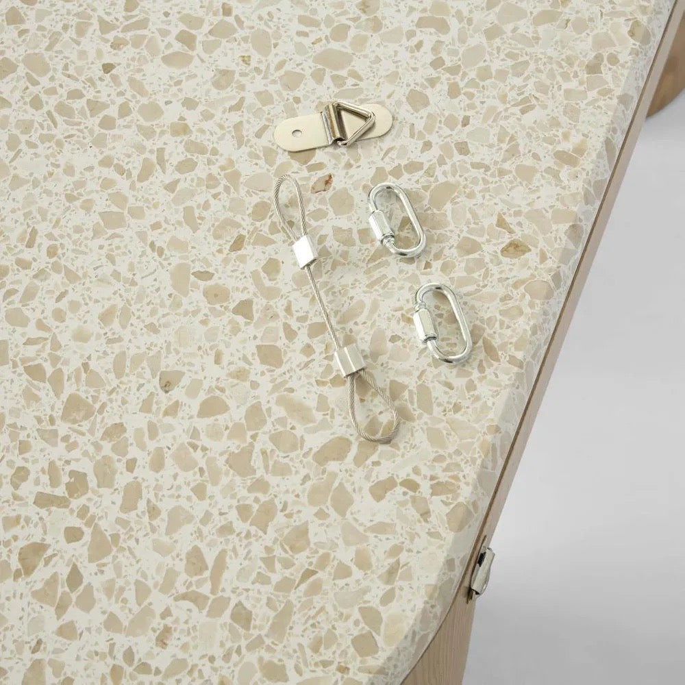 Arlo Console Light Oak and Terrazzo