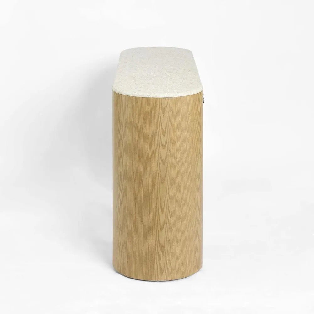 Arlo Console Light Oak and Terrazzo