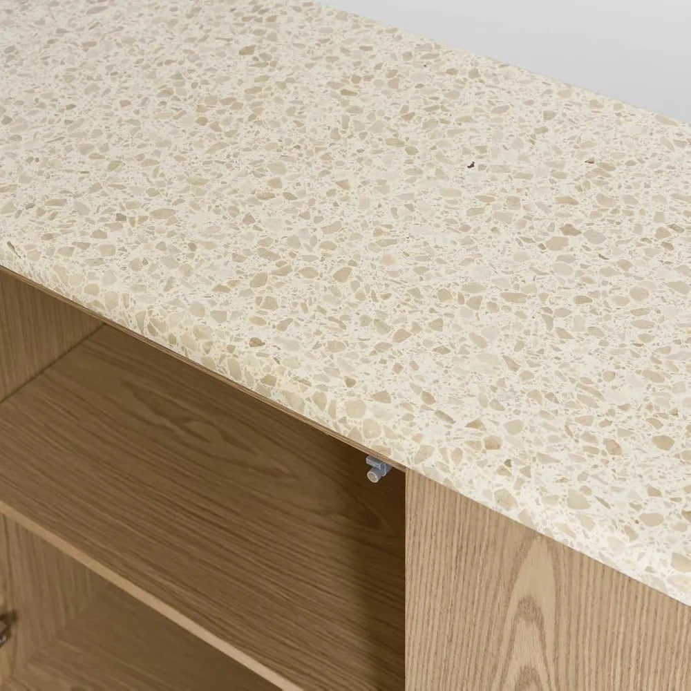 Arlo Buffet Light Oak and Terrazzo
