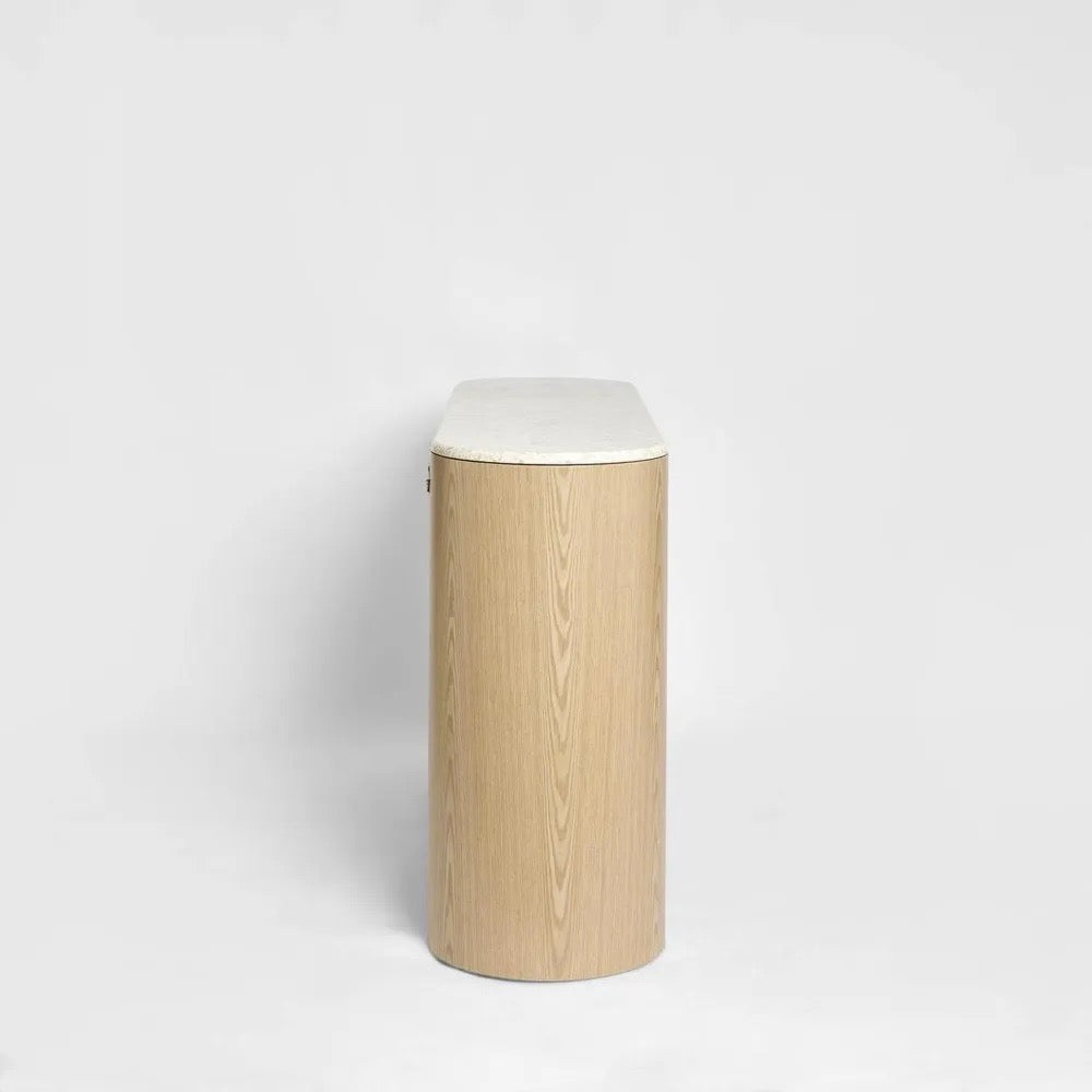 Arlo Buffet Light Oak and Terrazzo
