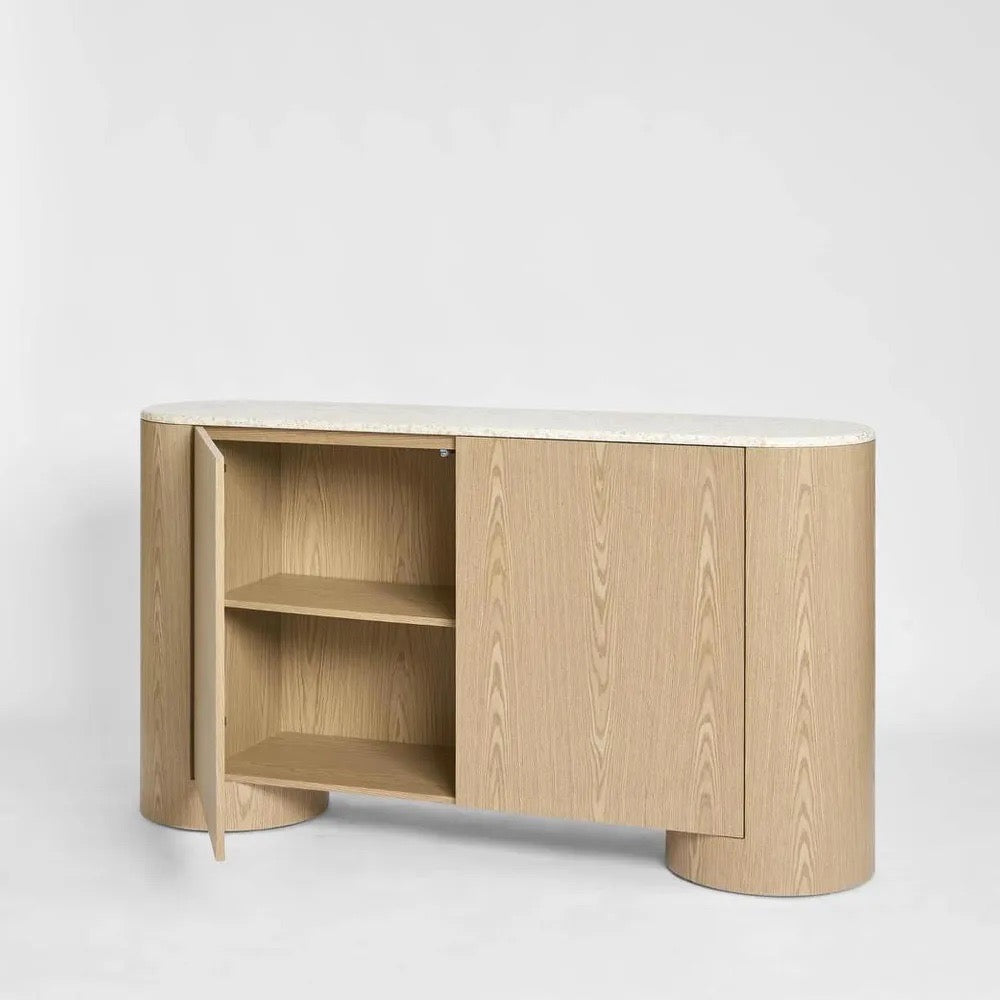 Arlo Buffet Light Oak and Terrazzo
