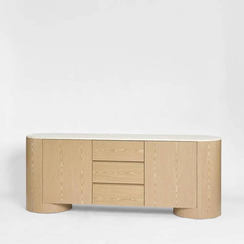 Arlo Sideboard Light Oak and Terrazzo