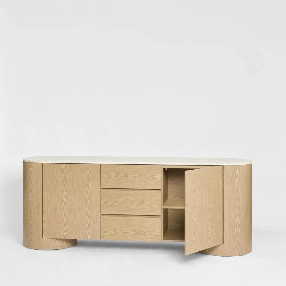 Arlo Sideboard Light Oak and Terrazzo