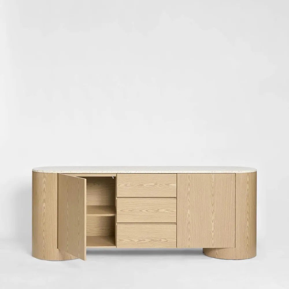 Arlo Sideboard Light Oak and Terrazzo
