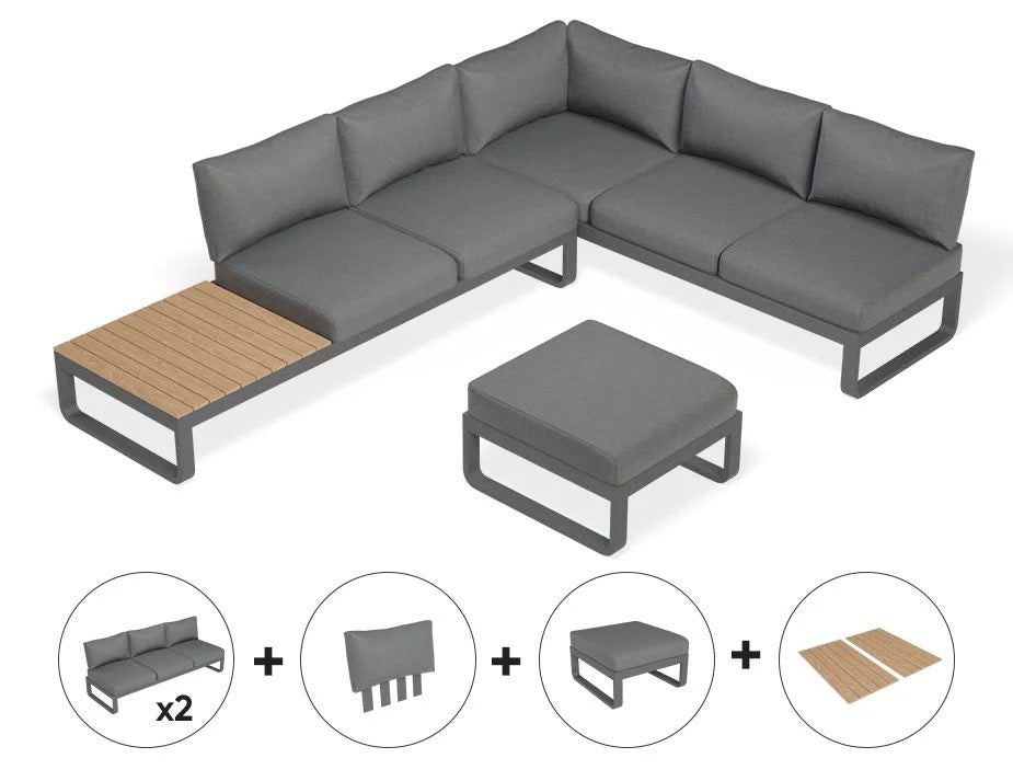 Fino Modular Outdoor Sofa Configuration F