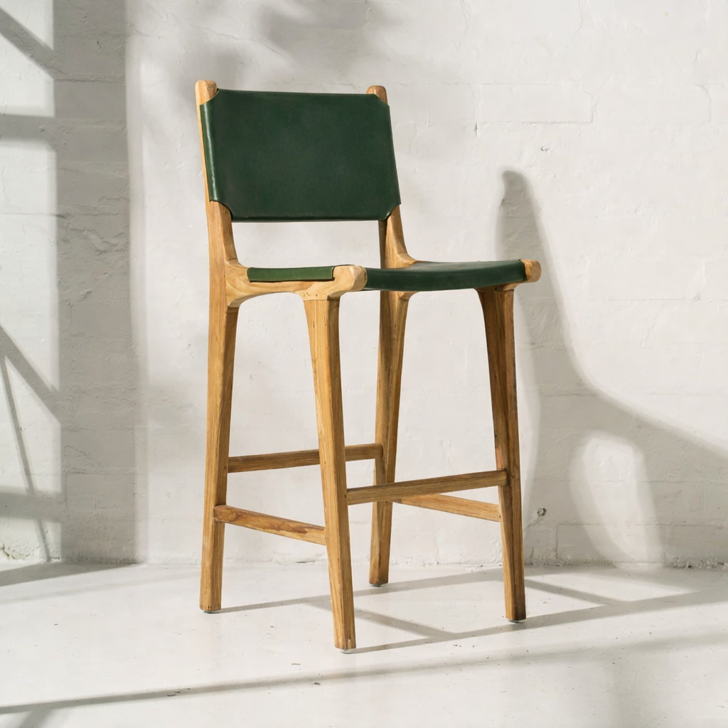 Kelile Leather Bar Stool