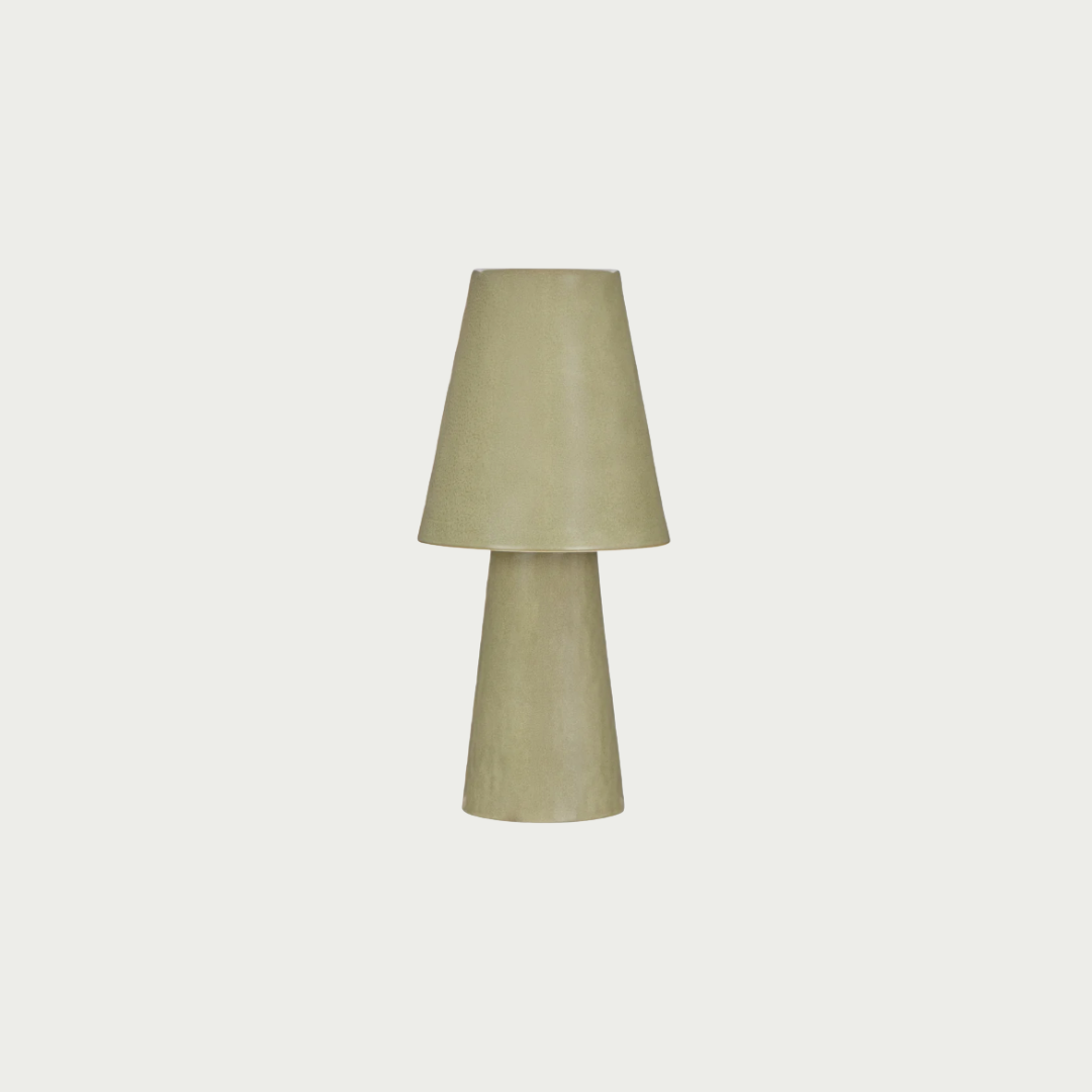 modern ceramic table lamp olive green
