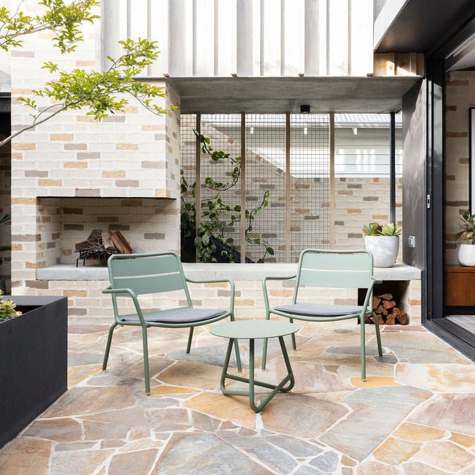 green outdoor armchairs to alfresco