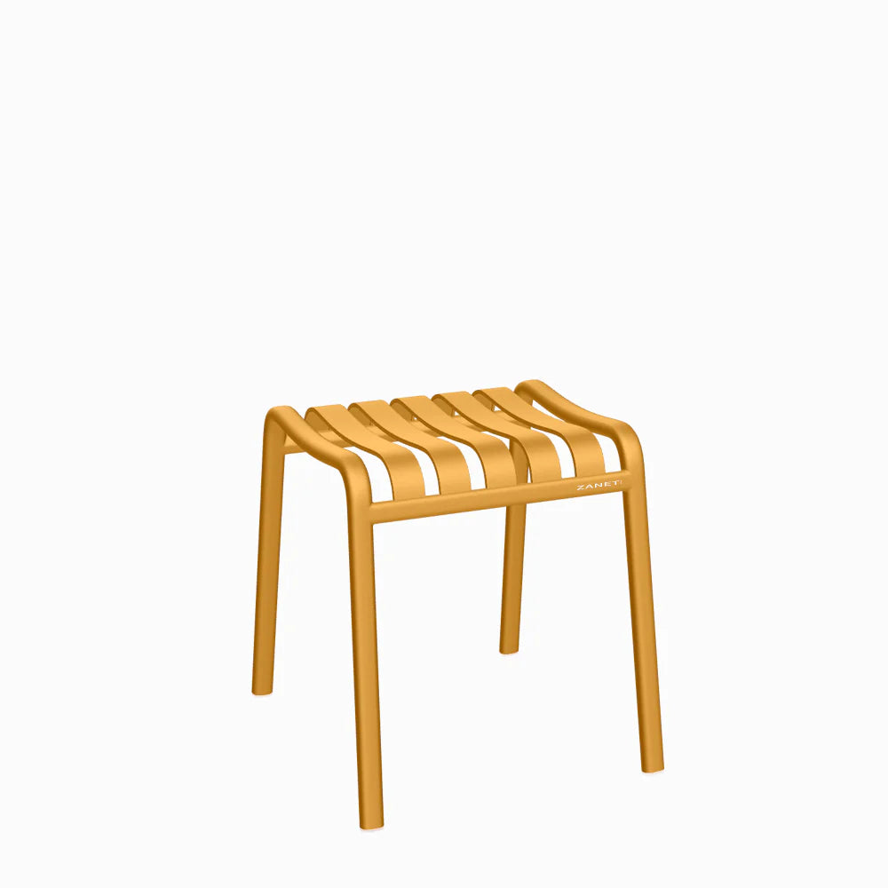 yellow outdoor low stool 