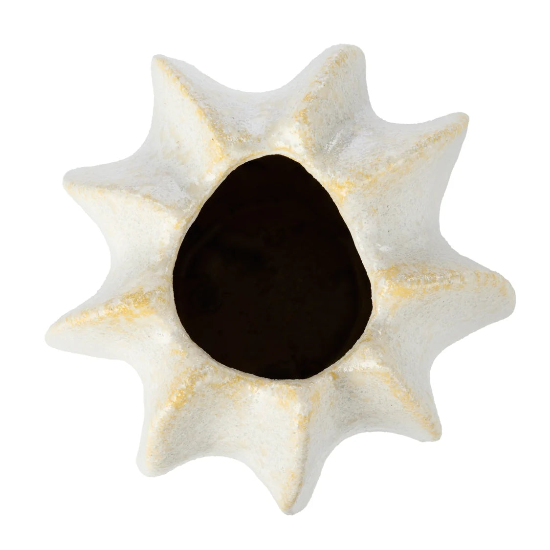 star shape vase textured off white