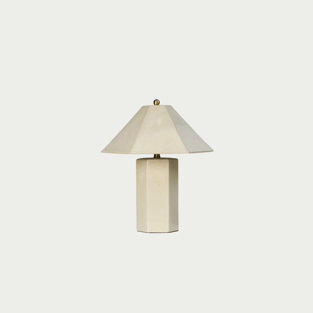 ivory ceramic side table desk lamp 