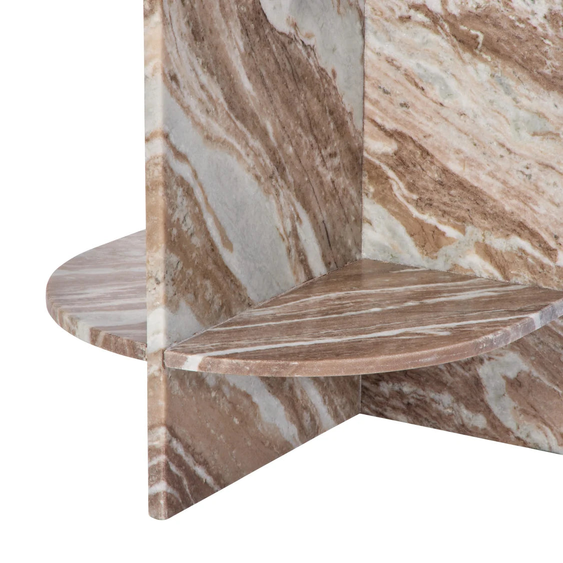 Marble-patterned corner shelf 
