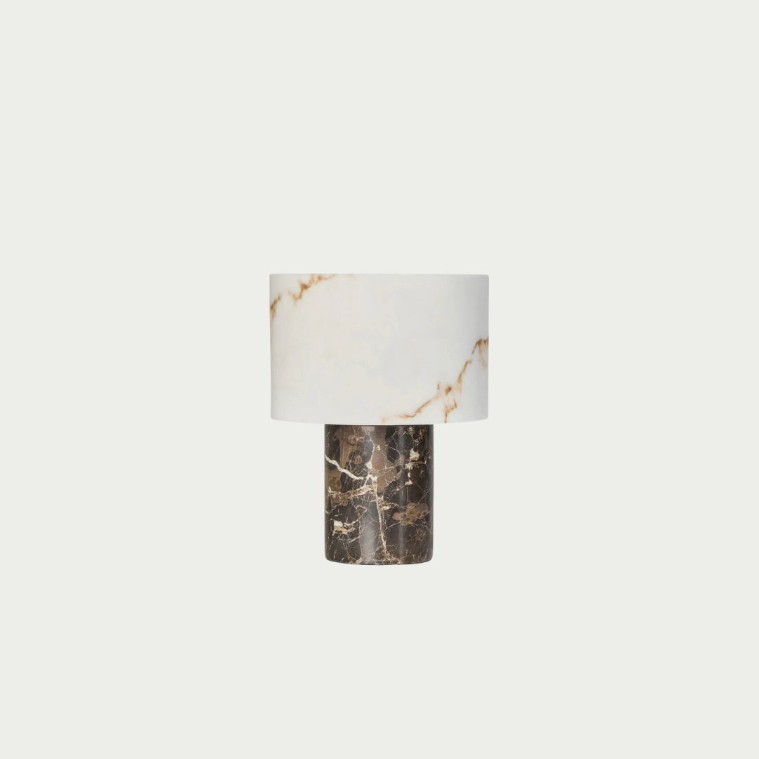 marble look table lamp