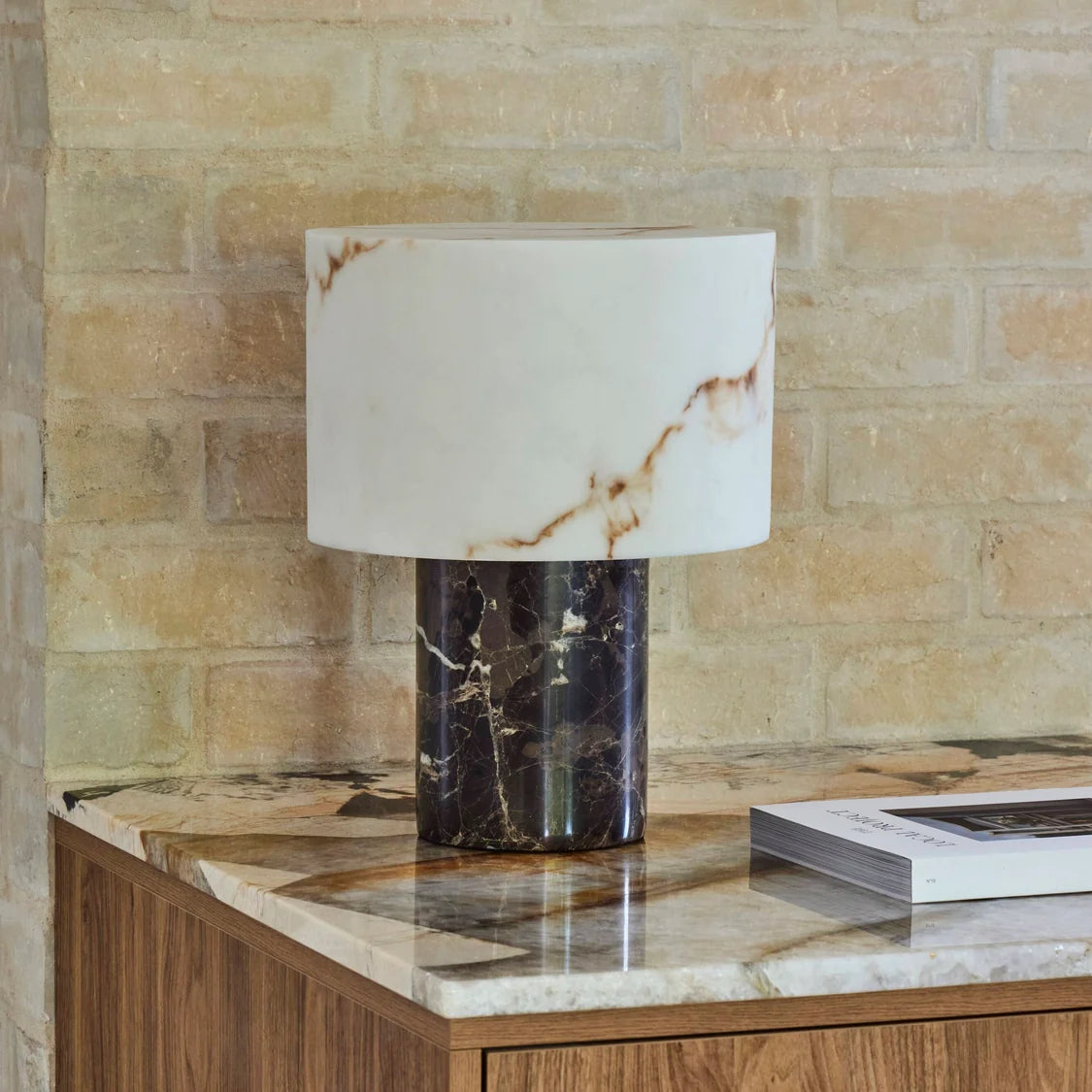 marble look table or desk lamp 