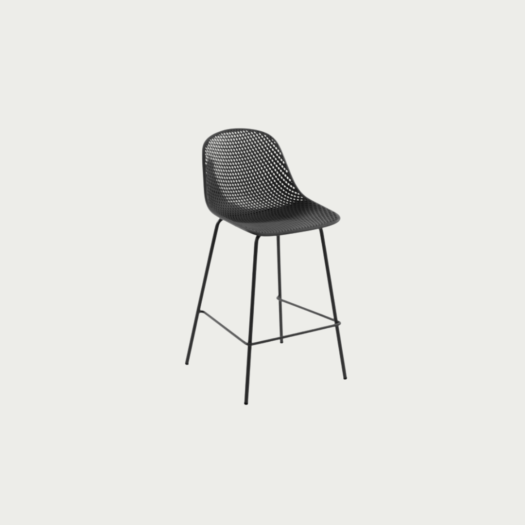 black outdoor bar stool with back 