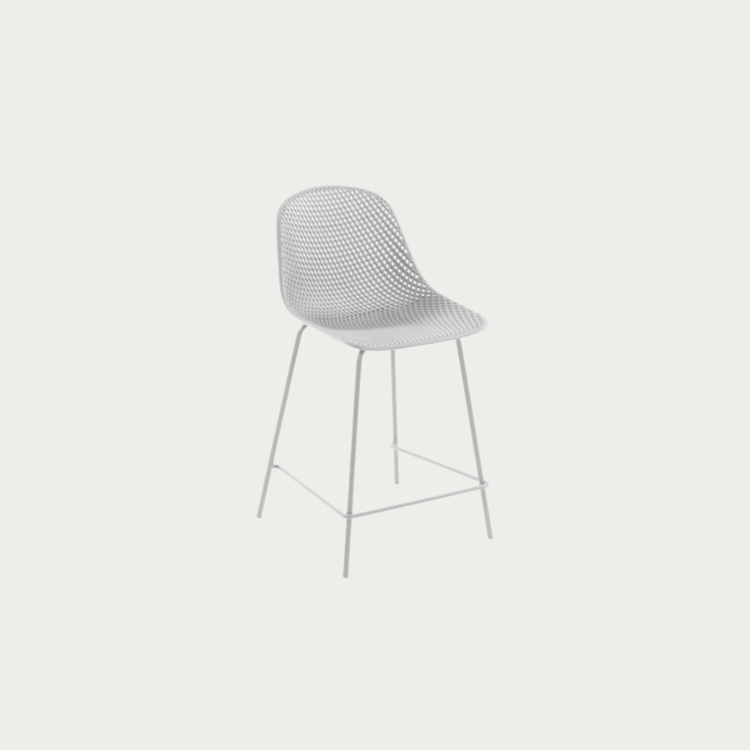 matte white outdoor barstool