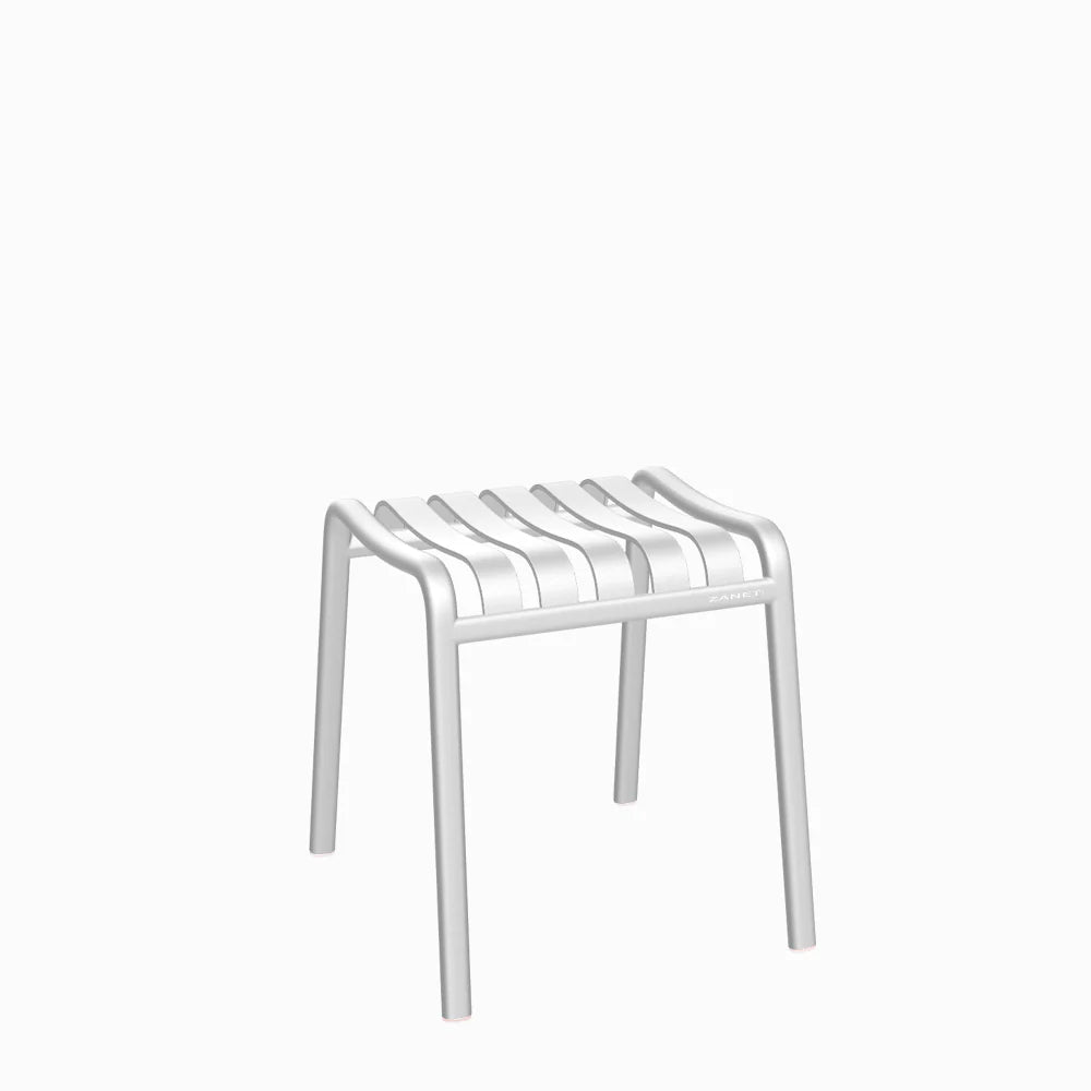 matte white outdoor low stool zaneti sold in Geelong 