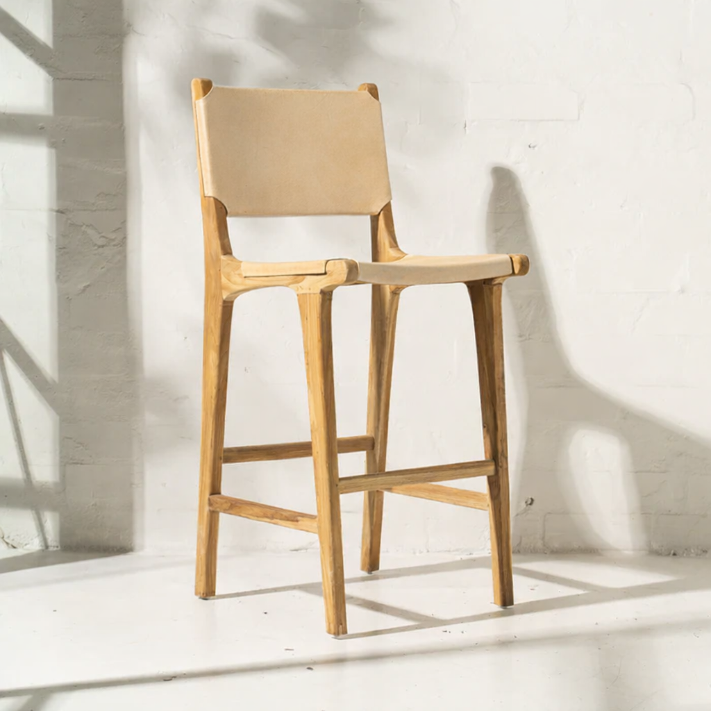 Kelile Leather Bar Stool
