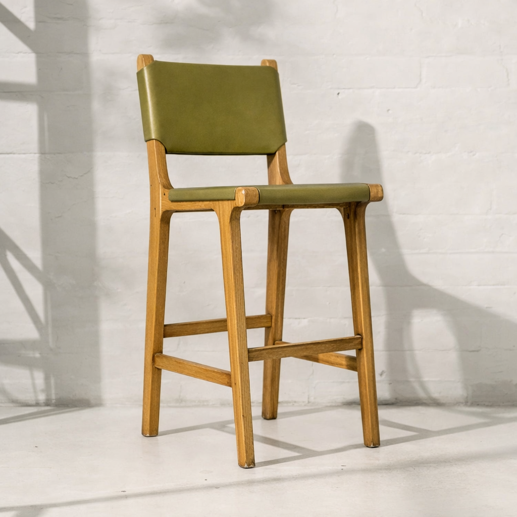 Kelile Leather Bar Stool
