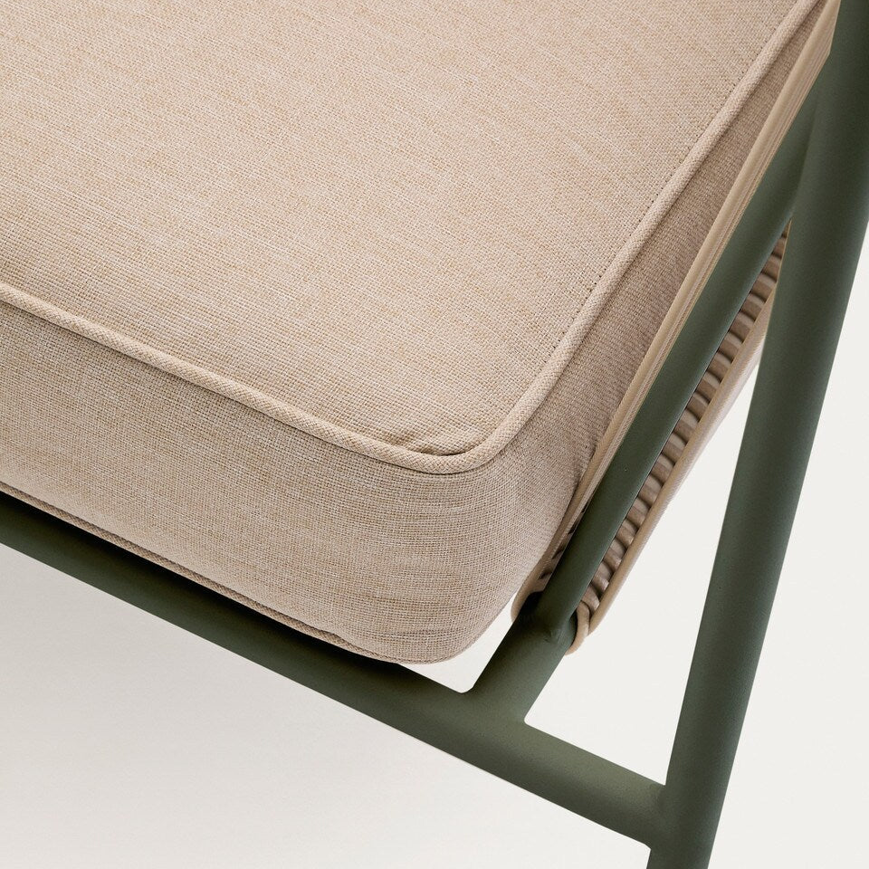 outdoor sofa cushion green and beige 