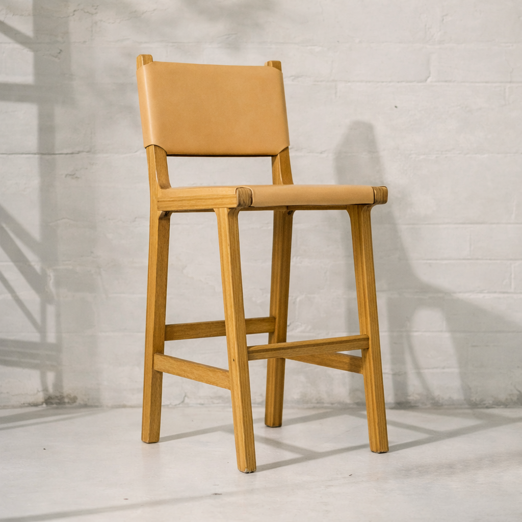 Kelile Leather Bar Stool