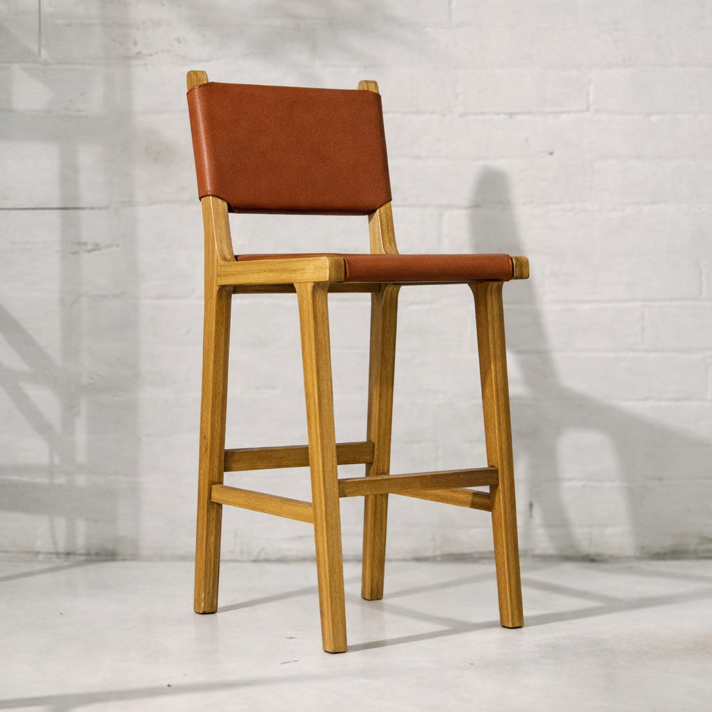 Kelile Leather Bar Stool