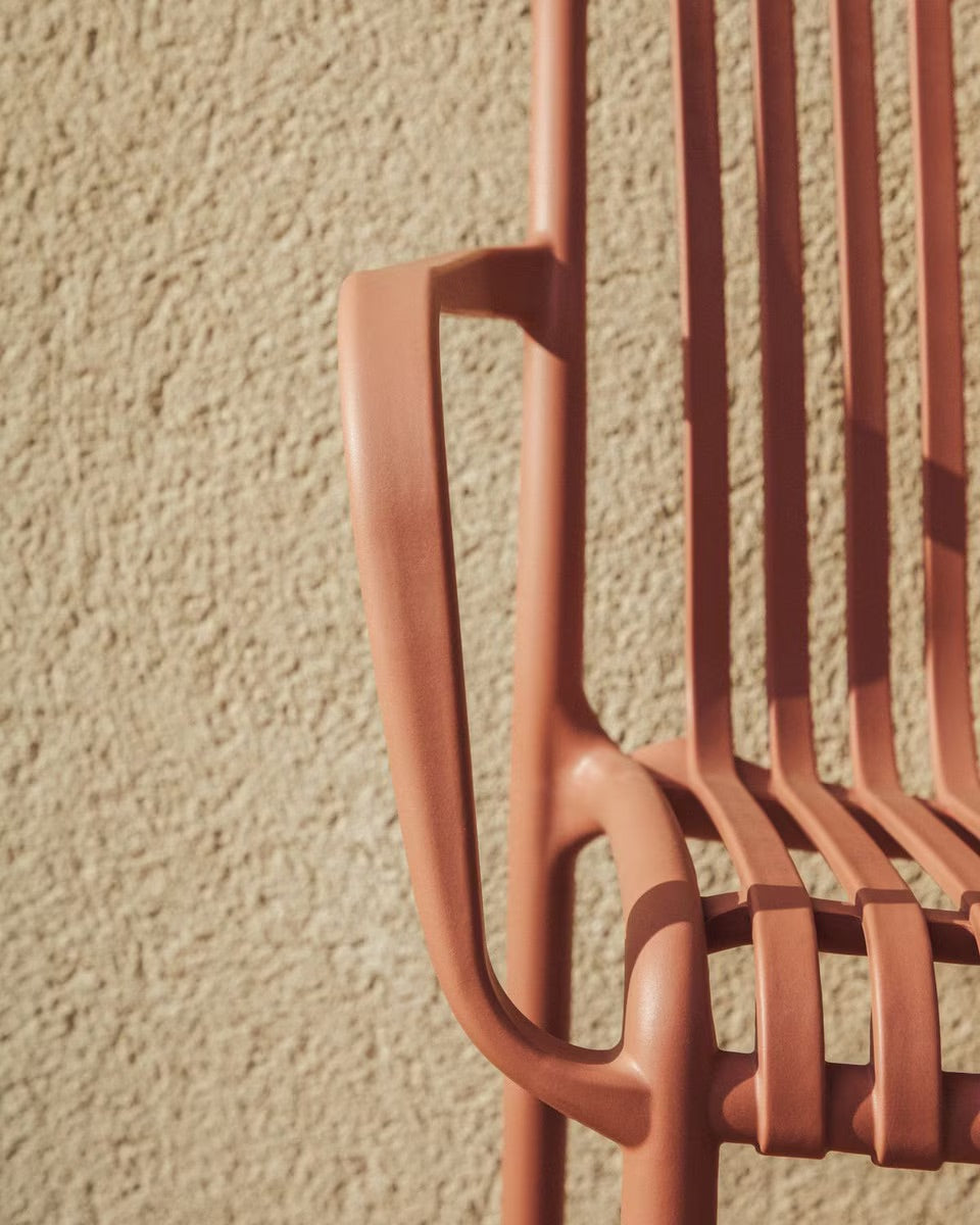 alfresco light weigth dining chair rust 