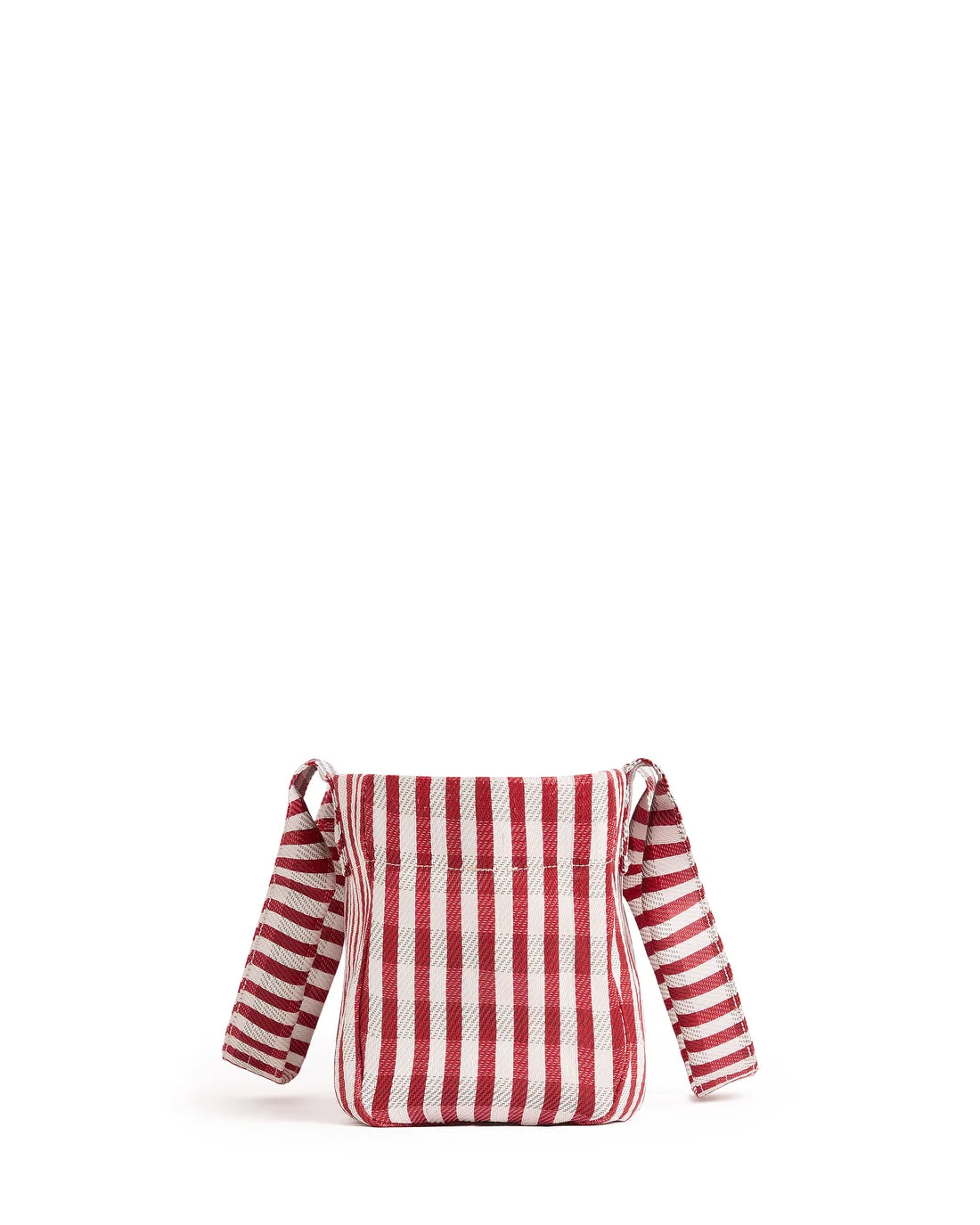 side view east-west tote bag in rouge 