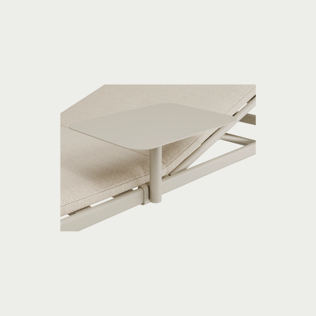 sun lounger with side table