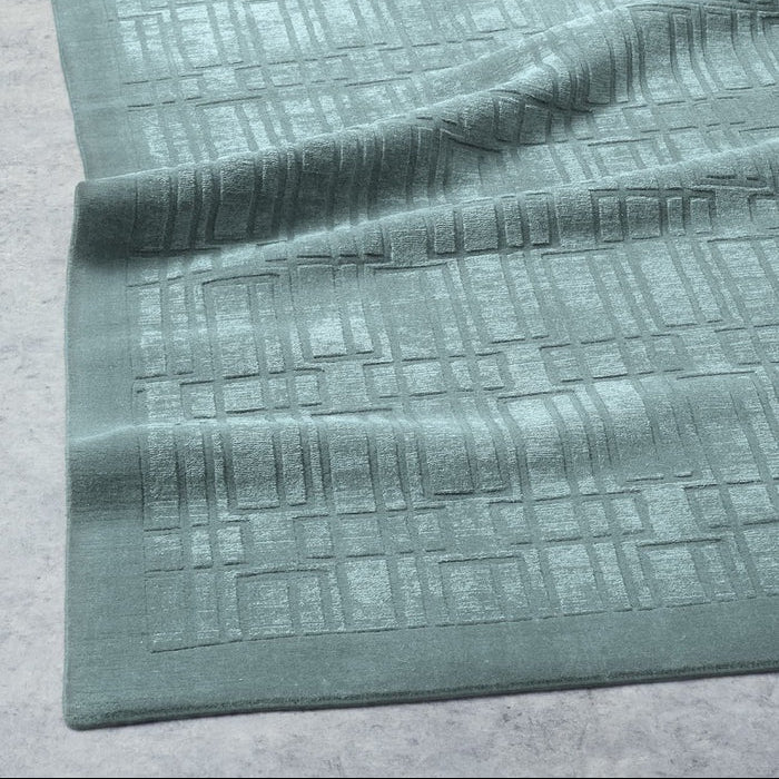 Tait Embossed Rug - Steele Blue