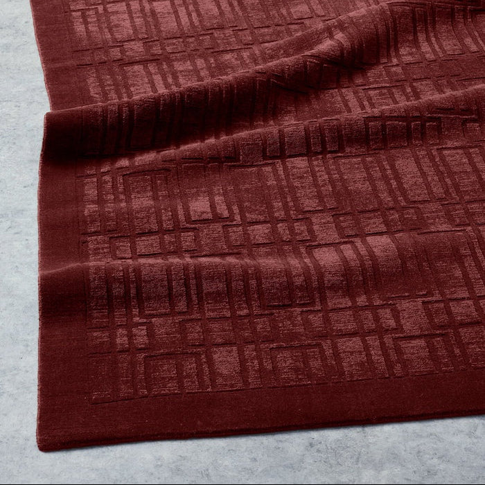 Tait Embossed Rug - Cherry