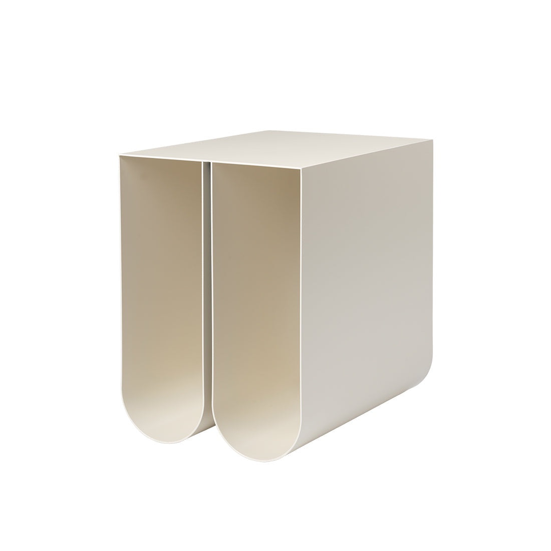 Curved Side Table - Beige