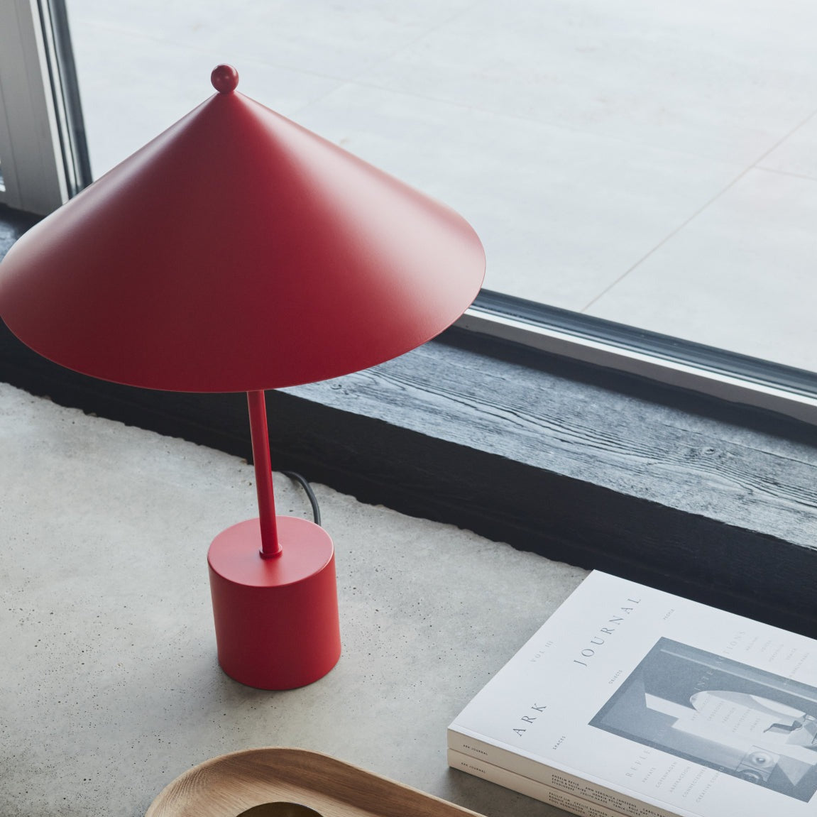 Kasa Table Lamp - Cherry Red