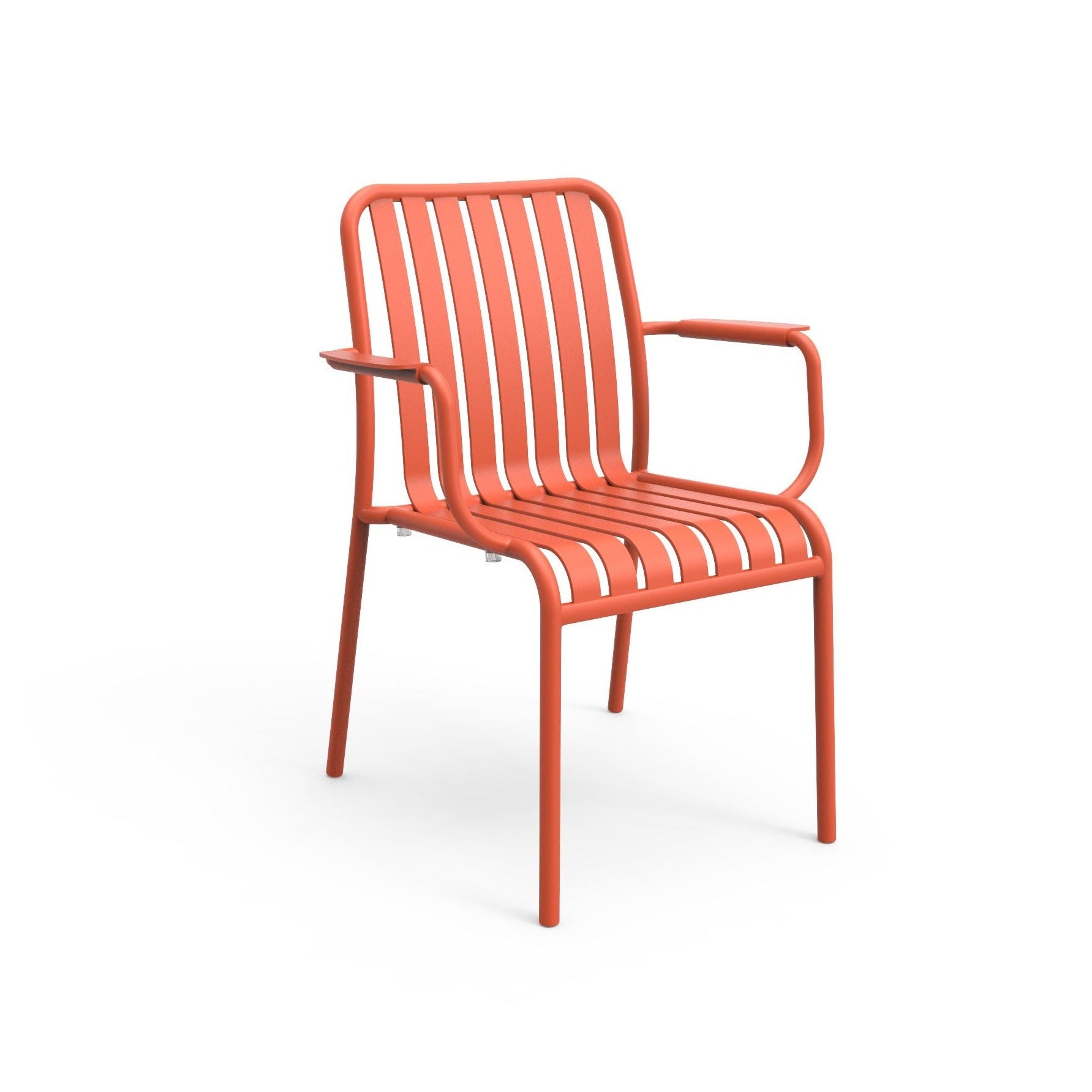 Orange Brighton outdoor dining chair with arms by Zaneti sold in Geelong 