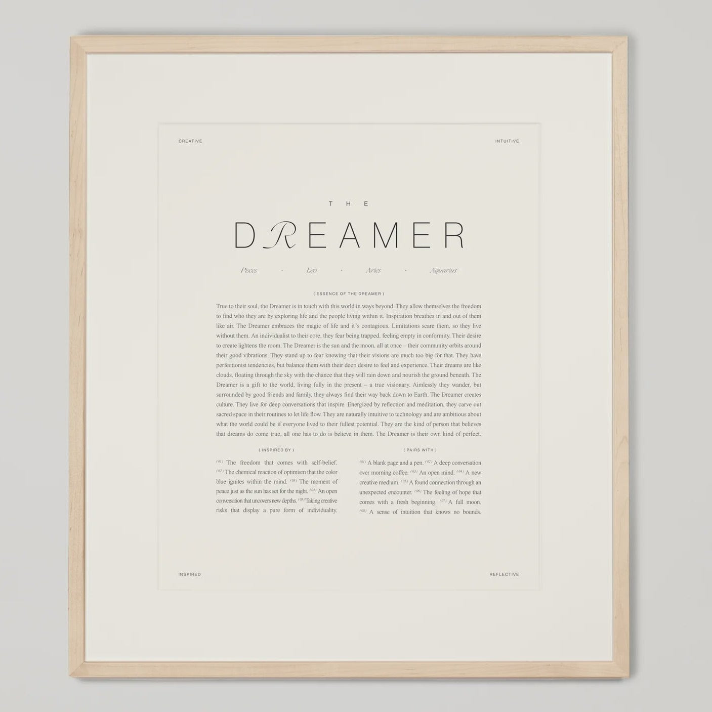 The Dreamer Art Print (Unframed)